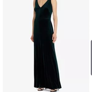 Ralph Lauren Velvet Dark Green Dress